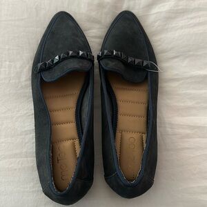 Never worn size 7 1/2. Blue suede